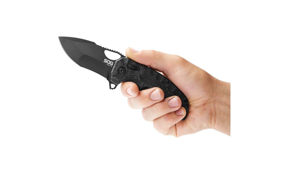 Ніж SOG Kiku XR (Black), Колір руків'я: Black, Колір леза: Black, зображення 9