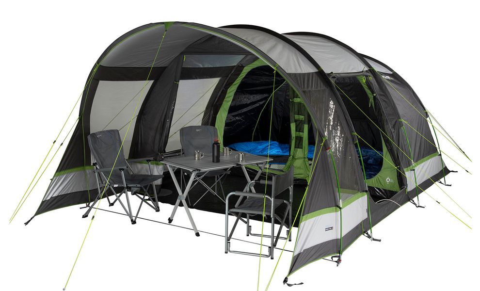 5-місний кемпінговий намет High Peak Garda 5.0, Кількість місць: 5, Колір: Light Grey/Dark Grey/Green, зображення 7
