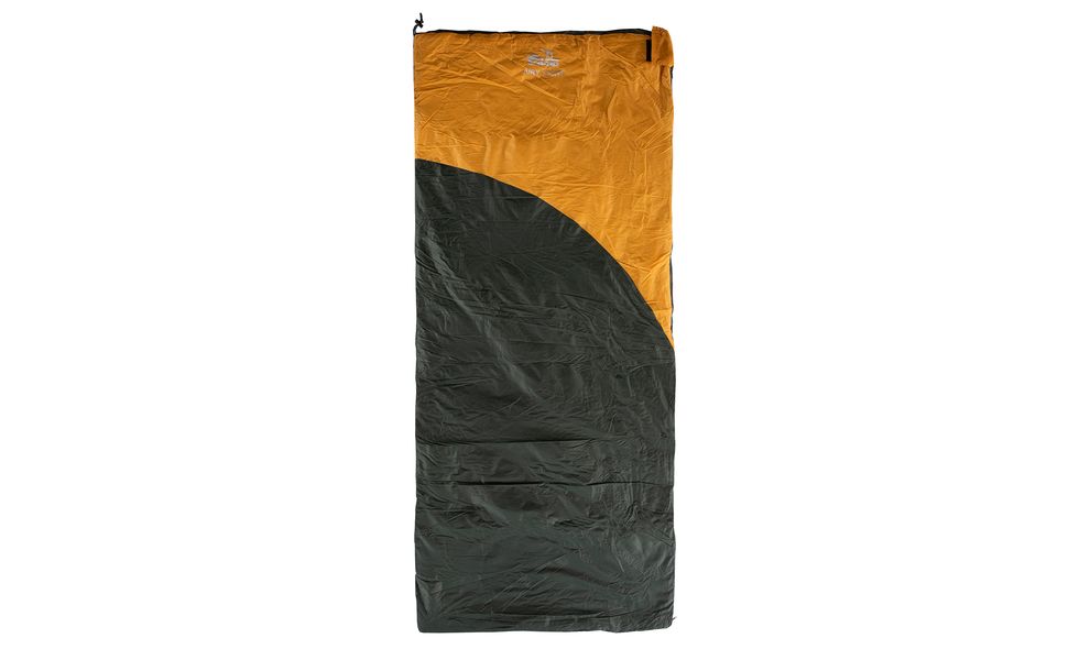 Літній кемпінговий спальник-ковдра Tramp Airy Light (Yellow) до 10°C, Максимальний зріст користувача: 185, Колір: Yellow/Grey, Сторона застібки: права, зображення 2