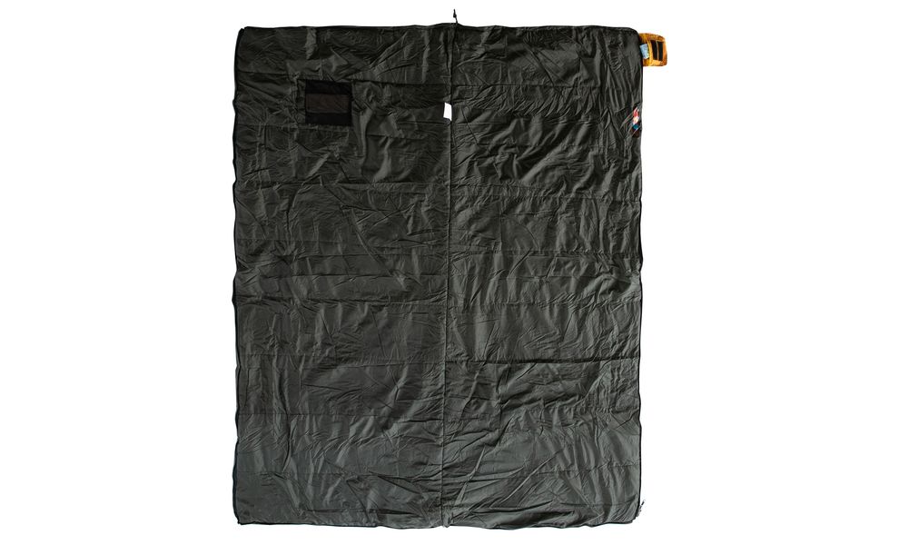 Літній кемпінговий спальник-ковдра Tramp Airy Light (Yellow) до 10°C, Максимальний зріст користувача: 185, Колір: Yellow/Grey, Сторона застібки: права, зображення 3