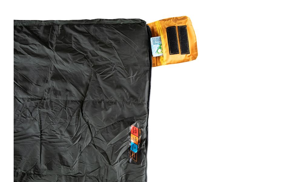 Літній кемпінговий спальник-ковдра Tramp Airy Light (Yellow) до 10°C, Максимальний зріст користувача: 185, Колір: Yellow/Grey, Сторона застібки: права, зображення 5