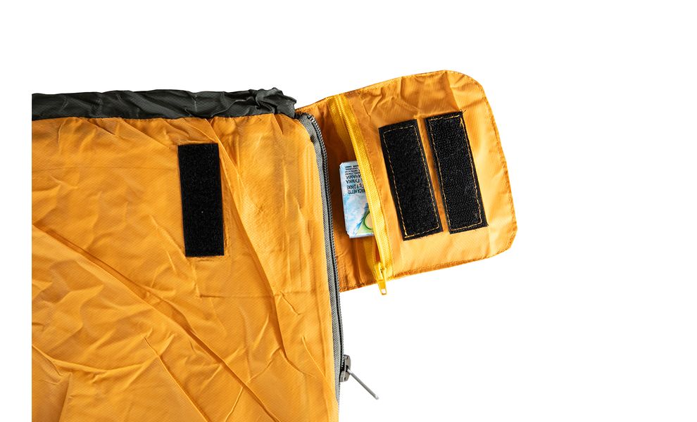 Літній кемпінговий спальник-ковдра Tramp Airy Light (Yellow) до 10°C, Максимальний зріст користувача: 185, Колір: Yellow/Grey, Сторона застібки: ліва, зображення 8