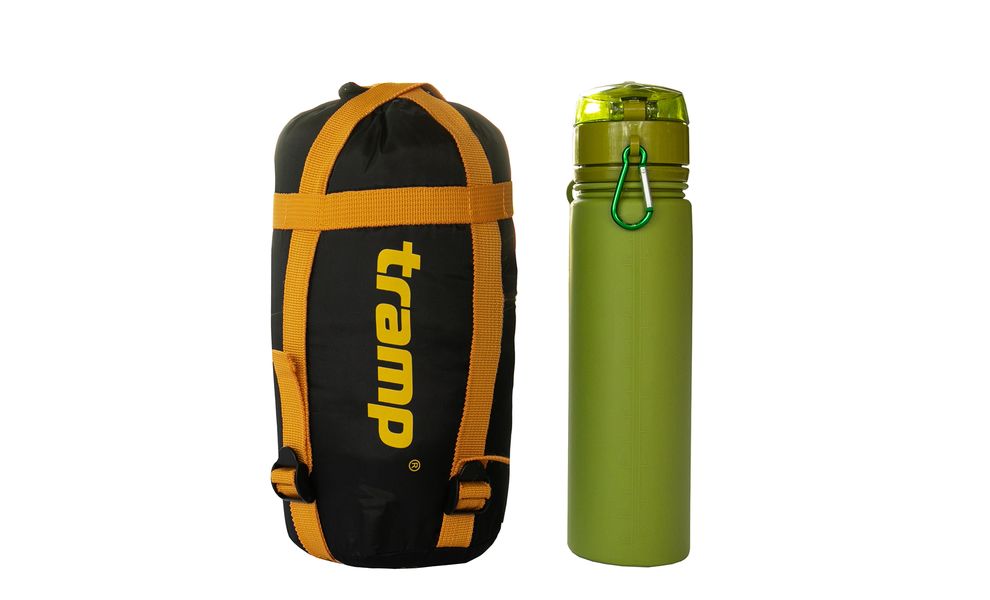 Літній кемпінговий спальник-ковдра Tramp Airy Light (Yellow) до 10°C, Максимальний зріст користувача: 185, Колір: Yellow/Grey, Сторона застібки: ліва, зображення 11