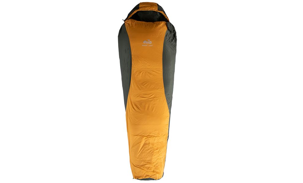 Демісезонний туристичний спальник Tramp Windy Light (Yellow) до 5°C: з капюшоном, Максимальний зріст користувача: 195, Колір: Yellow/Grey, Сторона застібки: права, зображення 2