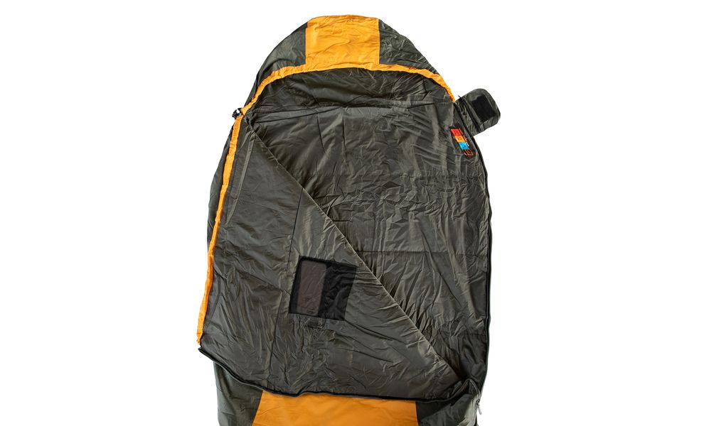 Демісезонний туристичний спальник Tramp Windy Light (Yellow) до 5°C: з капюшоном, Максимальний зріст користувача: 195, Колір: Yellow/Grey, Сторона застібки: ліва, зображення 3