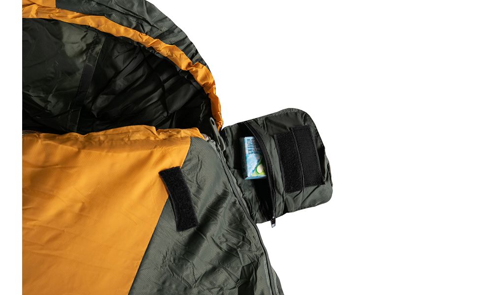 Демісезонний туристичний спальник Tramp Windy Light (Yellow) до 5°C: з капюшоном, Максимальний зріст користувача: 195, Колір: Yellow/Grey, Сторона застібки: права, зображення 7