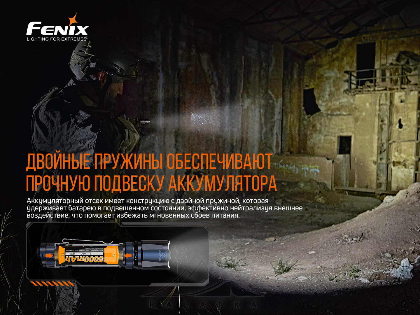 Ліхтар ручний Fenix TK20R V2.0 | TK20RV20 | PALATKA